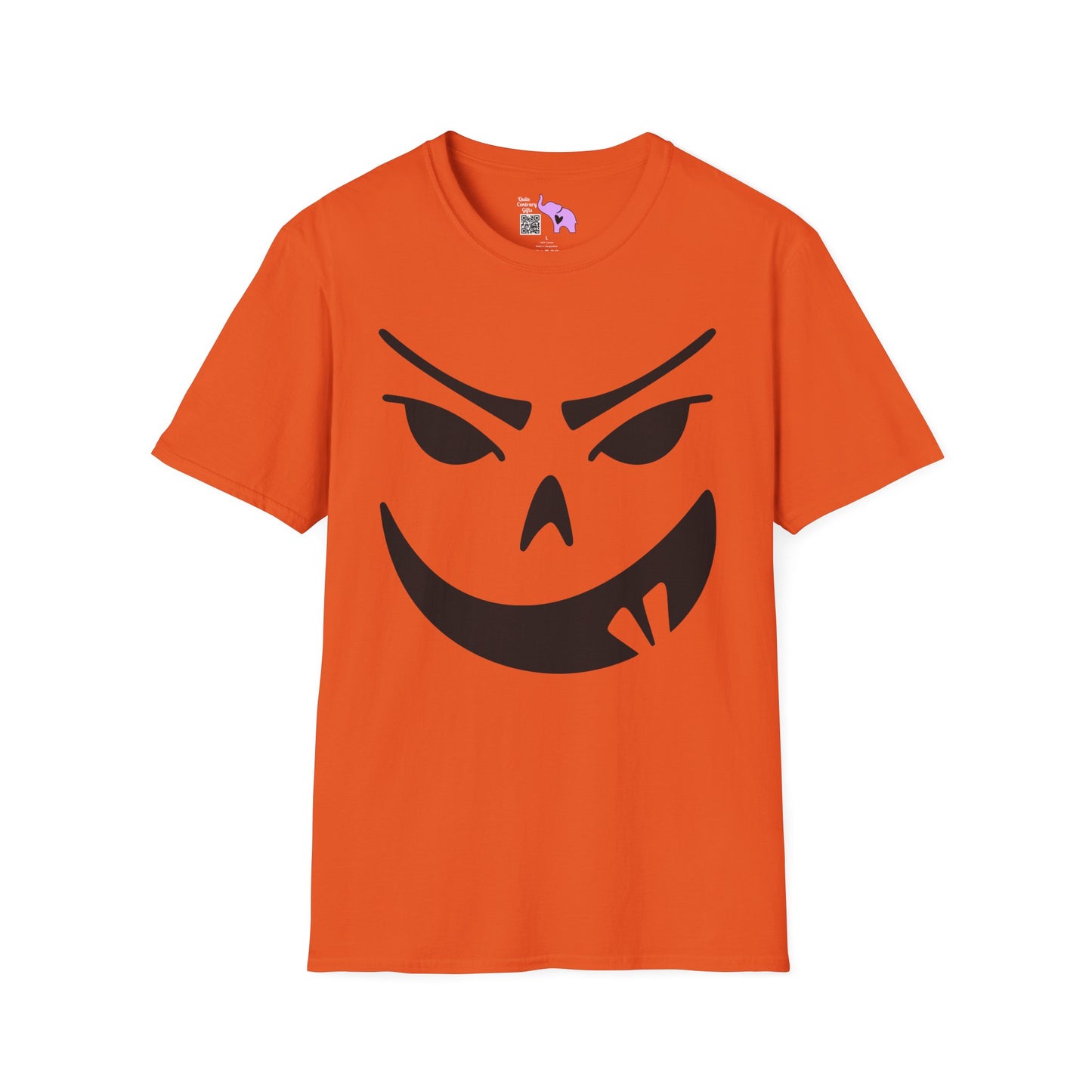 Goofy Grin Jack-O-Lantern Adult Unisex Tshirt