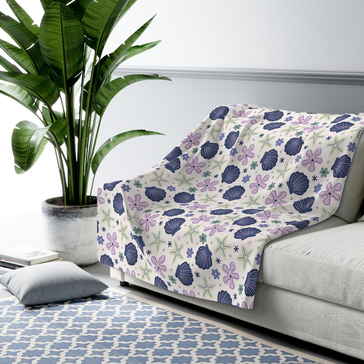 Shellflower Cove Fleece Blanket