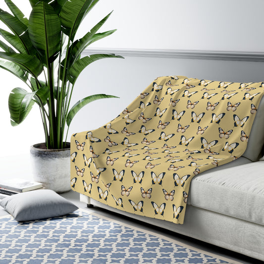 Golden Flutter Fleece Blanket