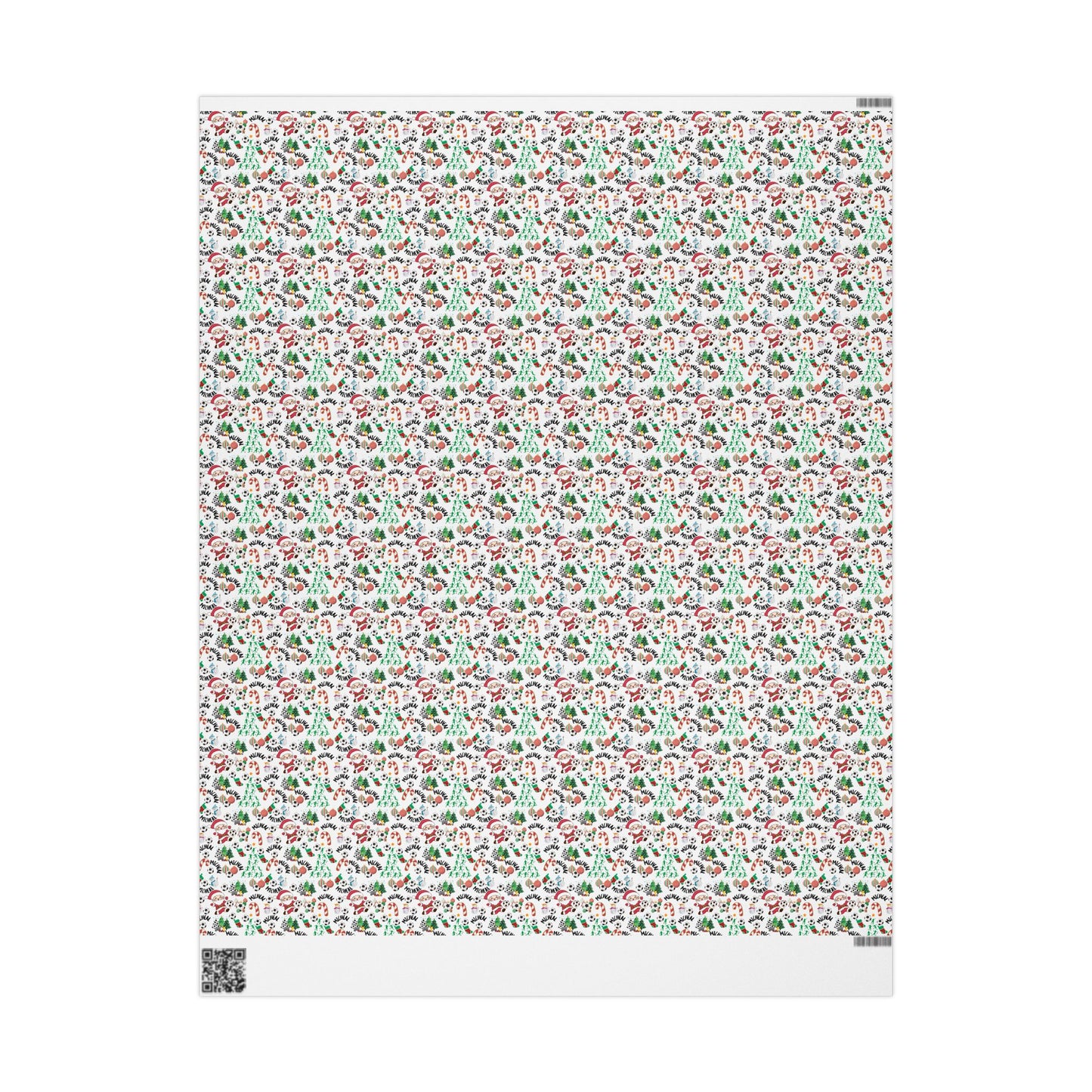 Christmas Soccer 2 Custom Name Wrapping Paper (Micheal)