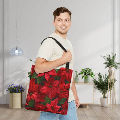 Crimson Noel Canvas Tote Bag