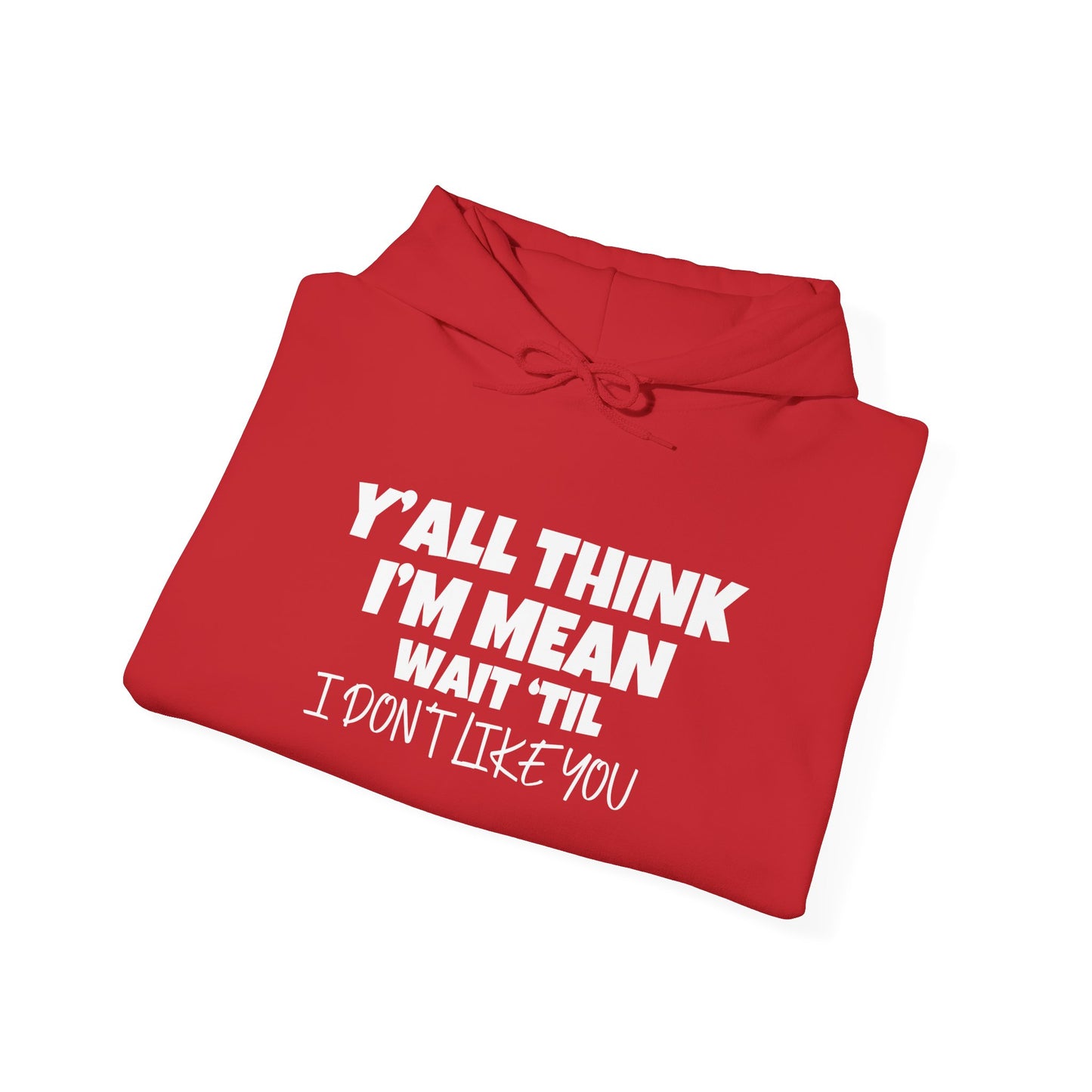 Y'all Think I'm Mean Wait 'Til I Don't Like You Adult Heavy Blend™ Hoodie