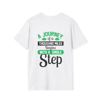 A Journey of A Thousand Miles Begins With A Single Step Adult Tshirt