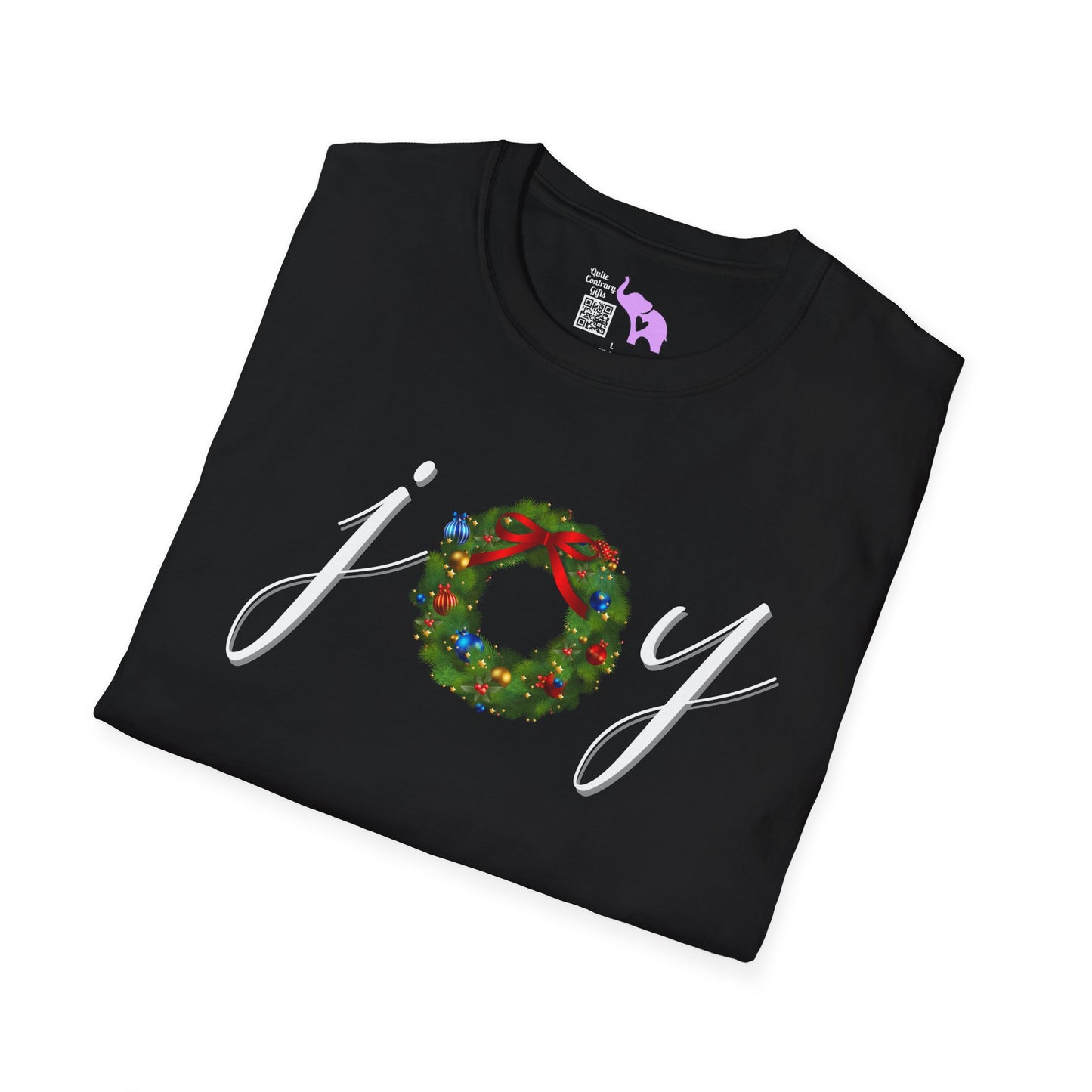 Joy with Wreath Adult T-shirt