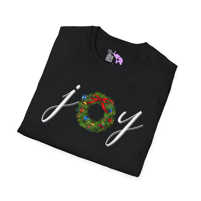 Joy with Wreath Adult T-shirt