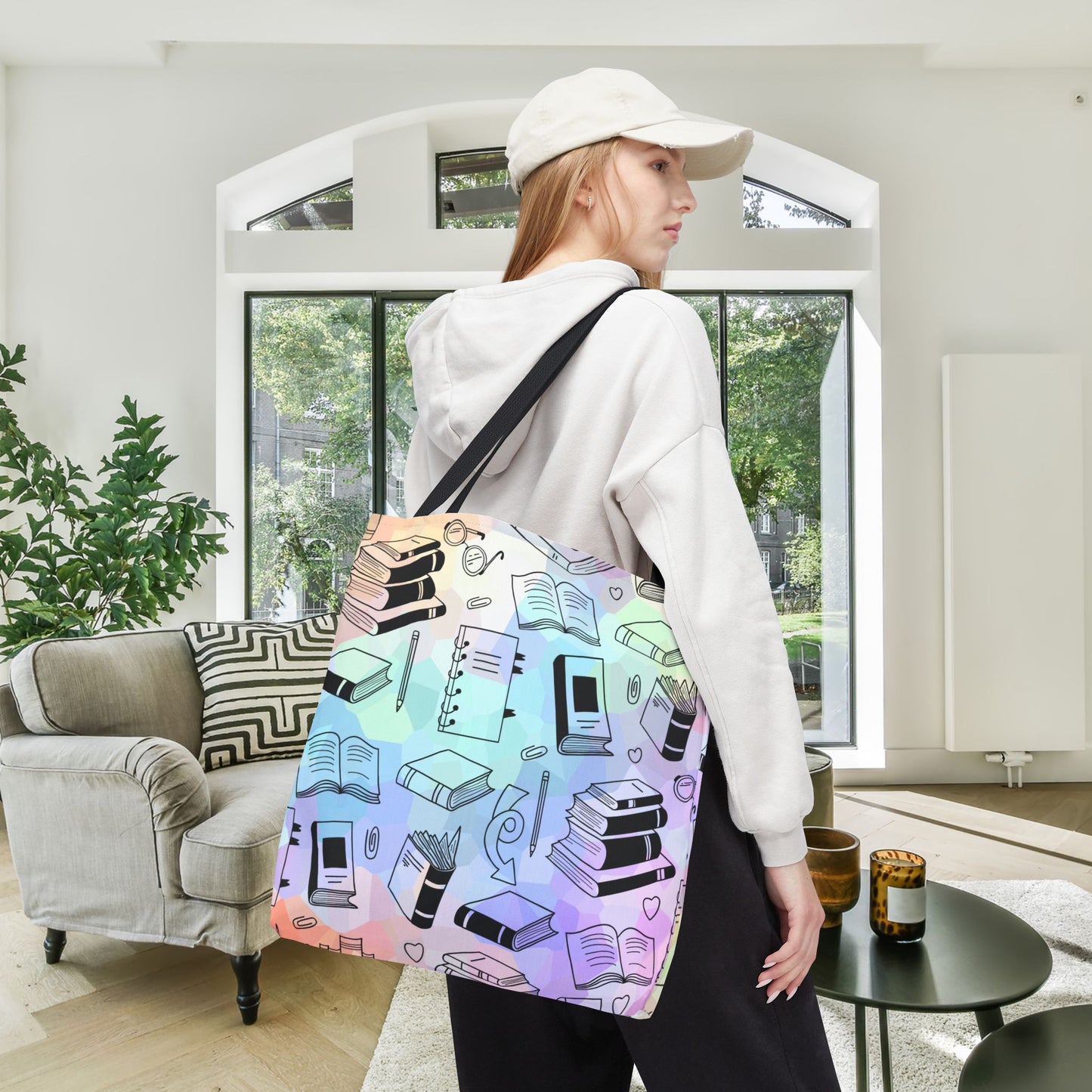 Colorful Chapters Canvas Tote Bag
