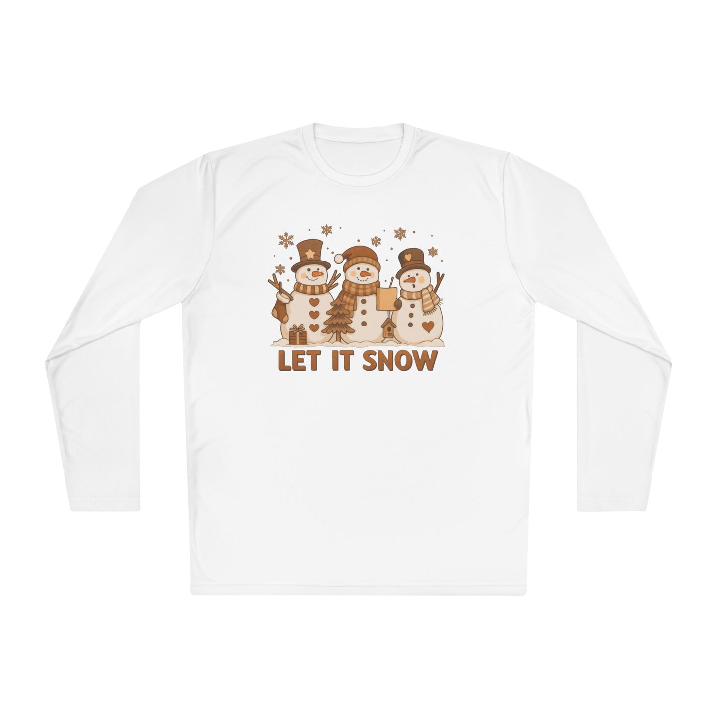 Let It Snow (Snowmen Trio) Adult Long Sleeve Tee