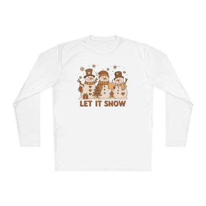 Let It Snow (Snowmen Trio) Adult Long Sleeve Tee