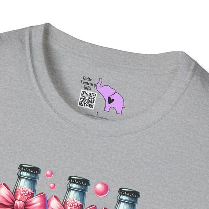 Pink Fizzy Drink w/Pumpkins Adult T-shirt