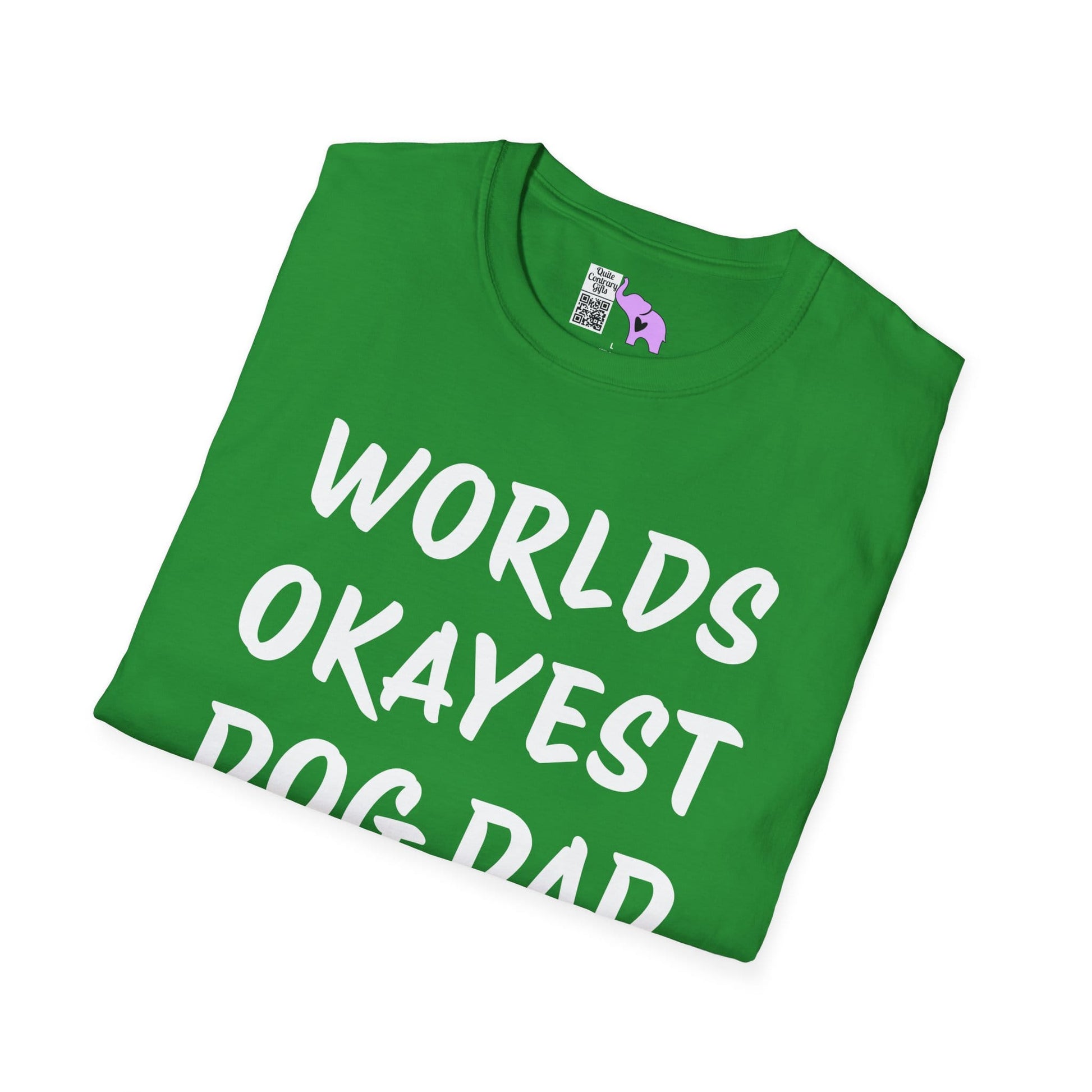 Worlds Okayest Dog Dad Adult T-shirt