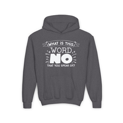 What Is This Word No That You Speak Of? Youth Heavy Blend Hoodie