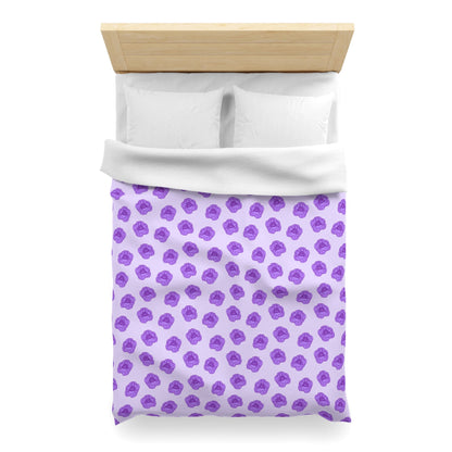 Lilac Mist Peonies Microfiber Duvet Cover