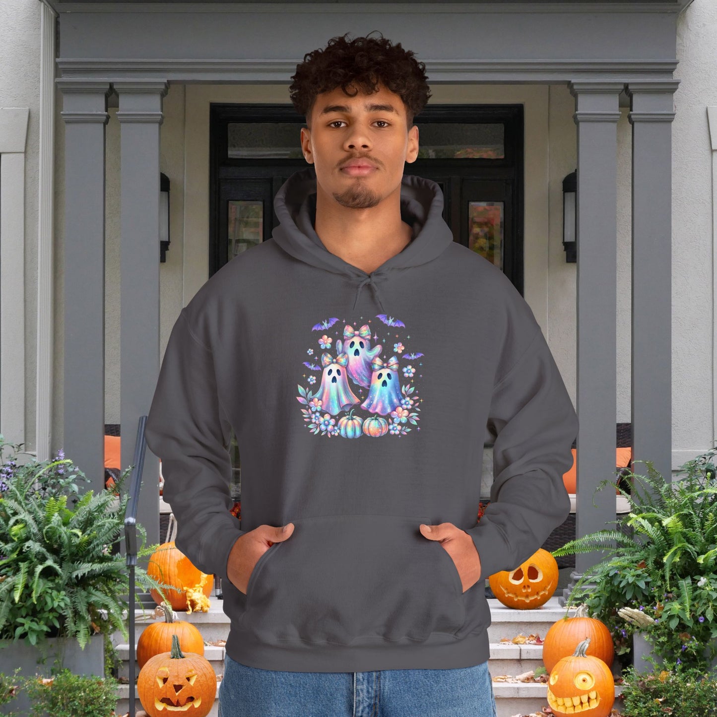 Haunted in Pastels Heavy Blend™ Hooded Sweatshirt