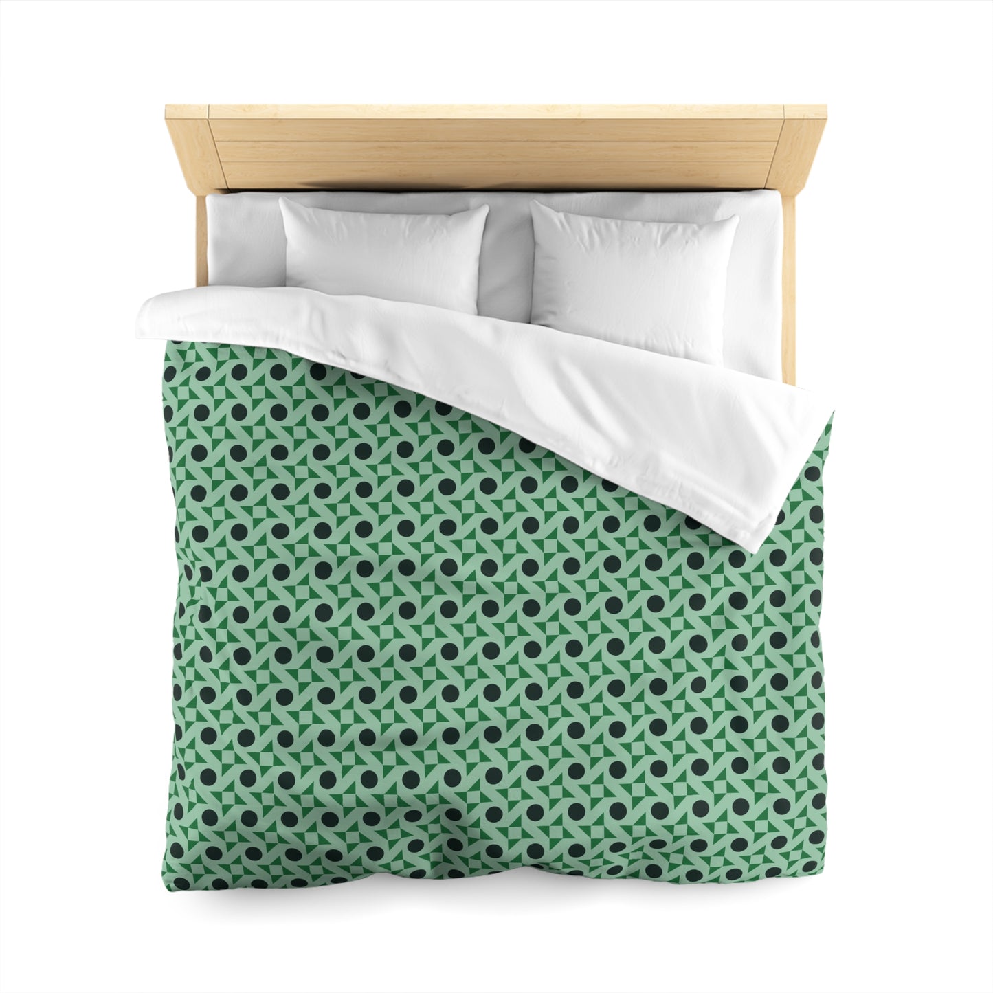 Emerald Pinwheels Microfiber Duvet Cover