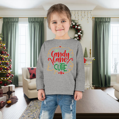 Candy Cane Cutie Toddler Long Sleeve Tee