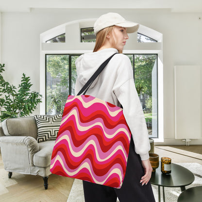 Blush Frequency Canvas Tote Bag