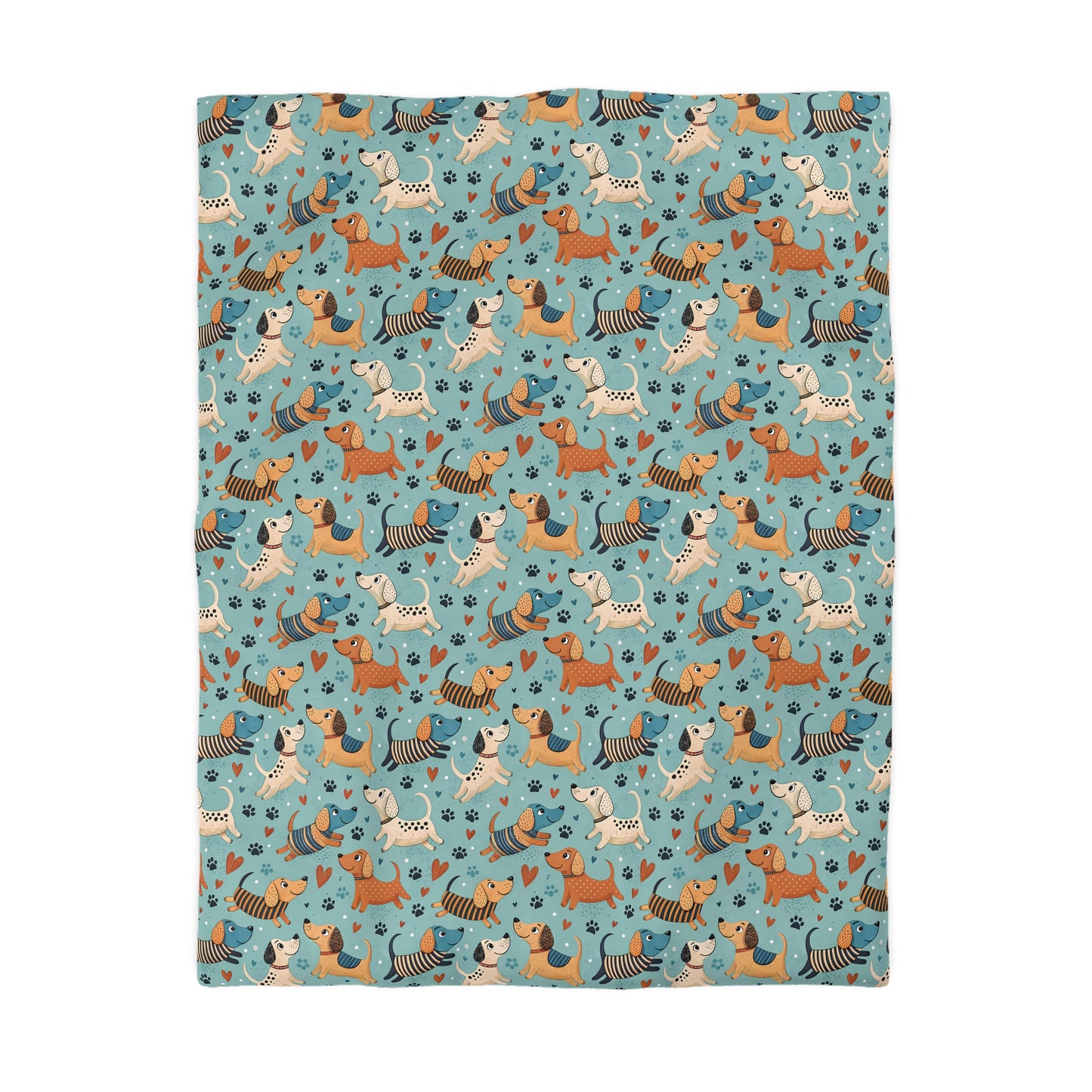Dapper Doggies Microfiber Duvet Cover