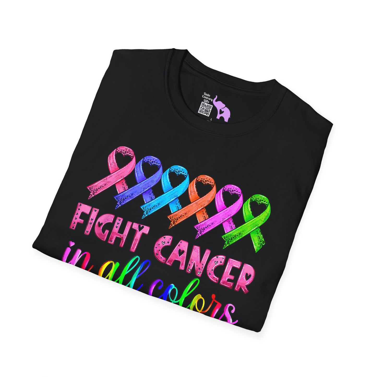 Fight Cancer in All Colors 4 Adult T-shirt