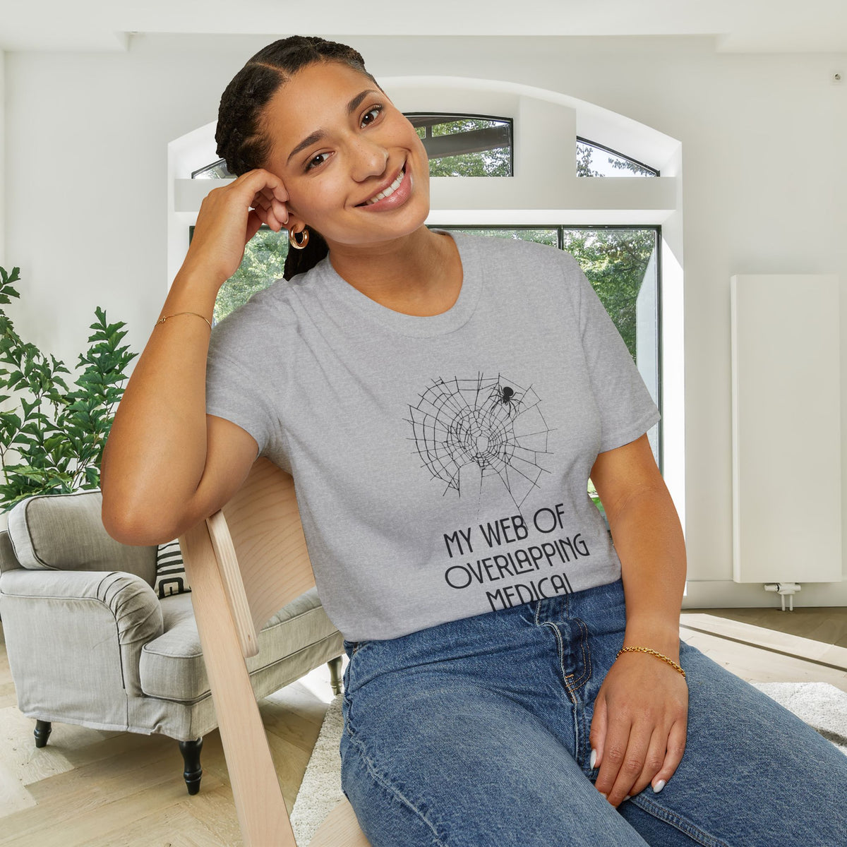 My Web of Overlapping Medical Conditions Adult T-shirt