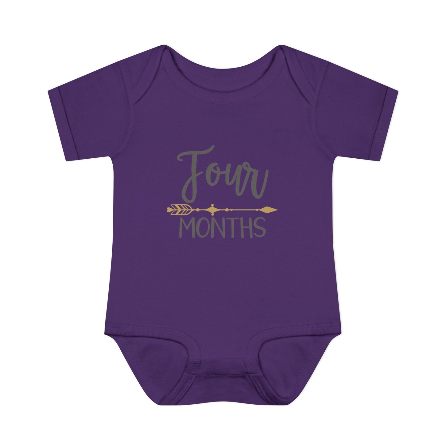Golden Arrow Milestone Baby Bodysuit-Four Months