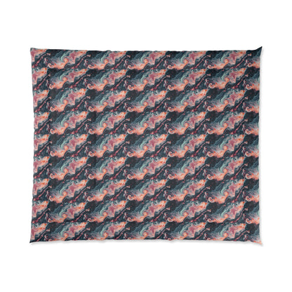 Pink Venom Marble Comforter