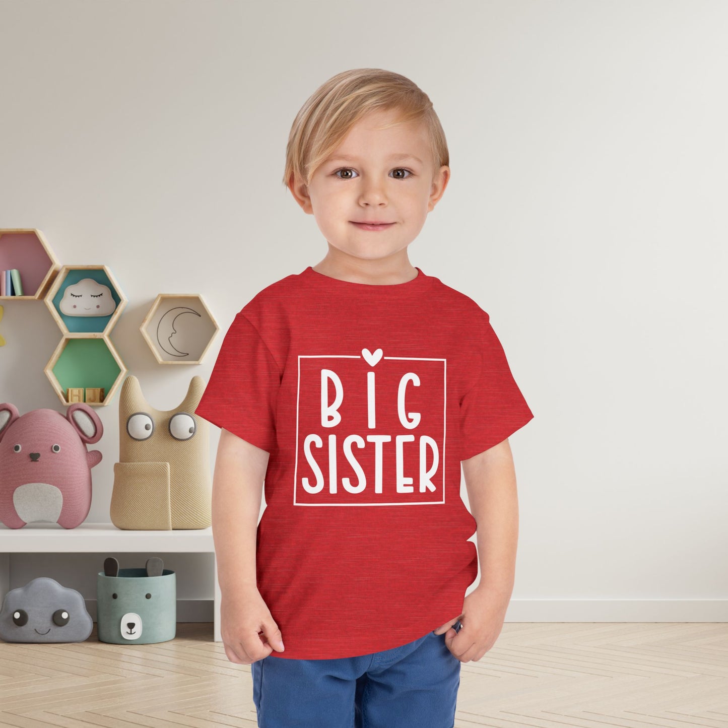 Big Sister (Heart/Box) Toddler Tee