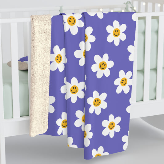 Daisy Grins Sherpa Fleece Blanket