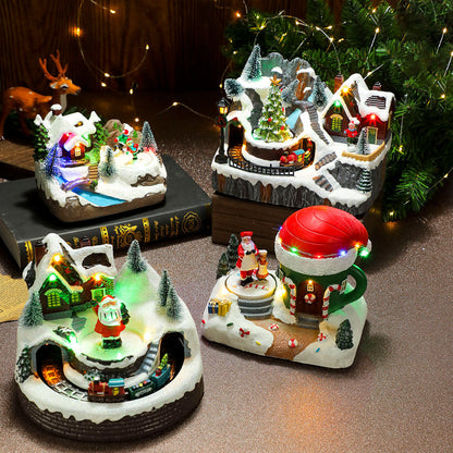 Christmas Village Rotating Light-Up Musical Sets