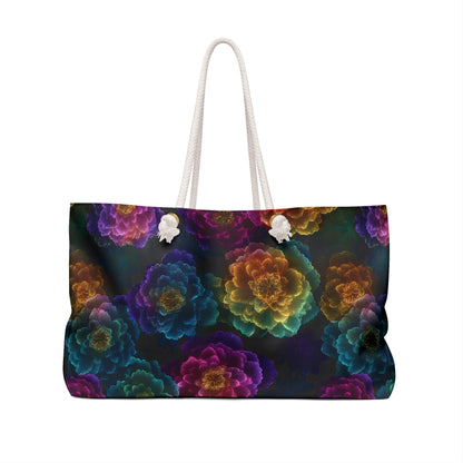 Neon Whisper Blooms Weekender Bag