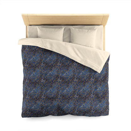 Navy & Gold Botanica Microfiber Duvet Cover