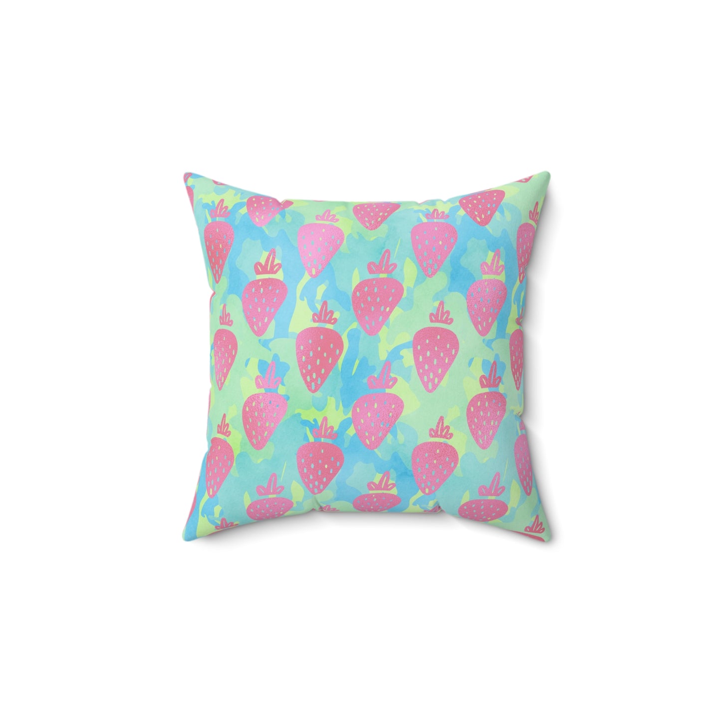 Strawberry Breeze Throw Pillow