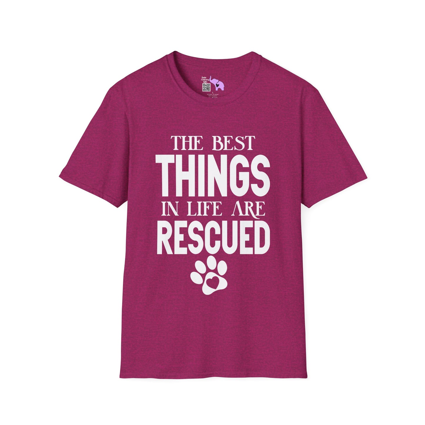 The Best Things In Life Are Rescued Adult T-shirt