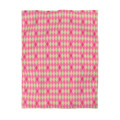Pink Amour Harlequin Microfiber Duvet Cover
