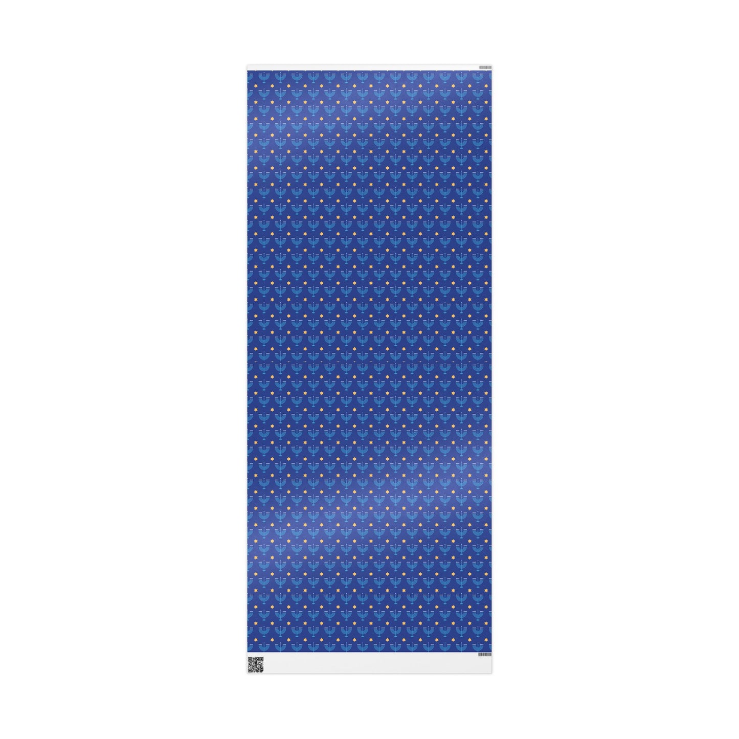 Dk. Blue/Gold Star of David Hanukkah Wrapping Paper