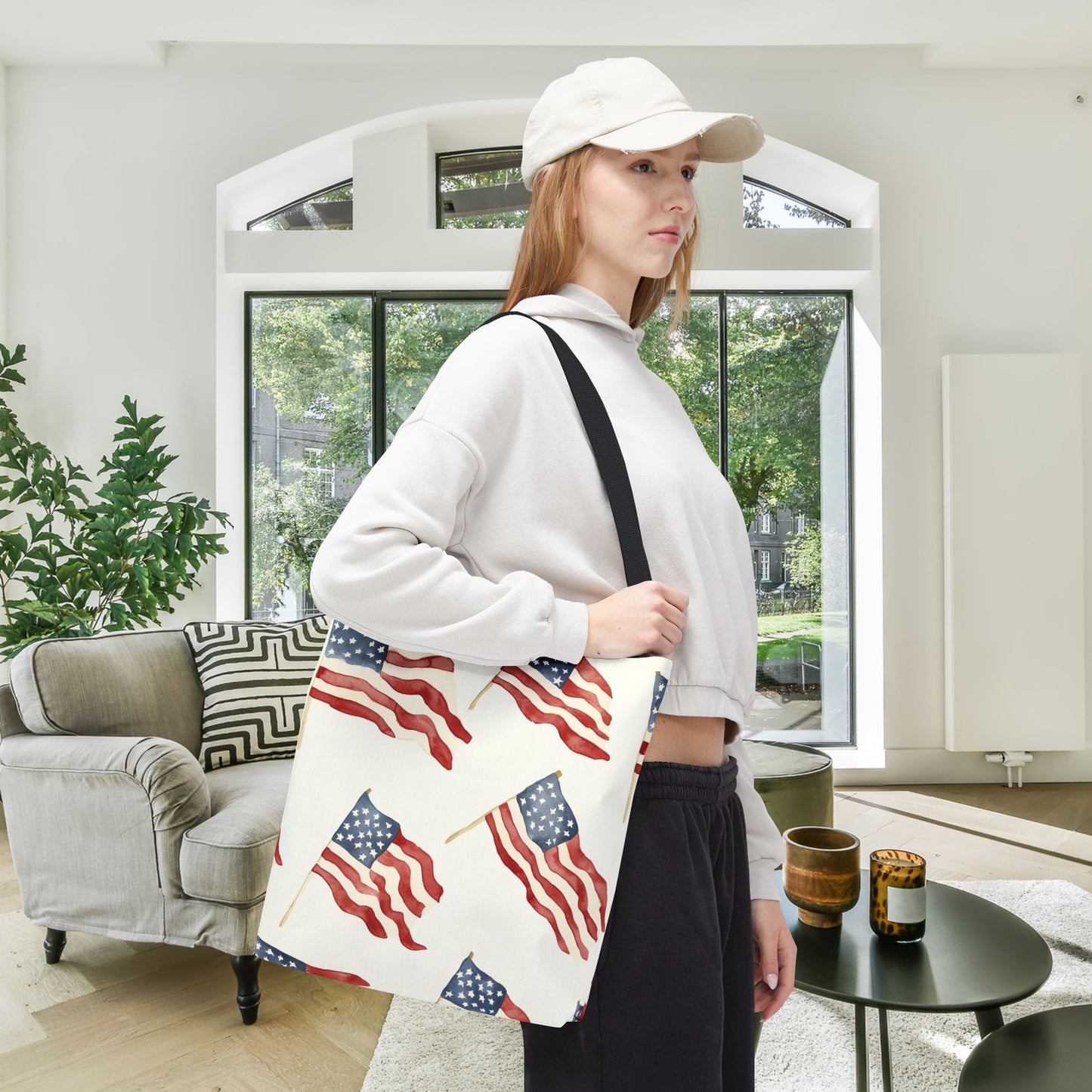 Waves of Freedom Canvas Tote Bag