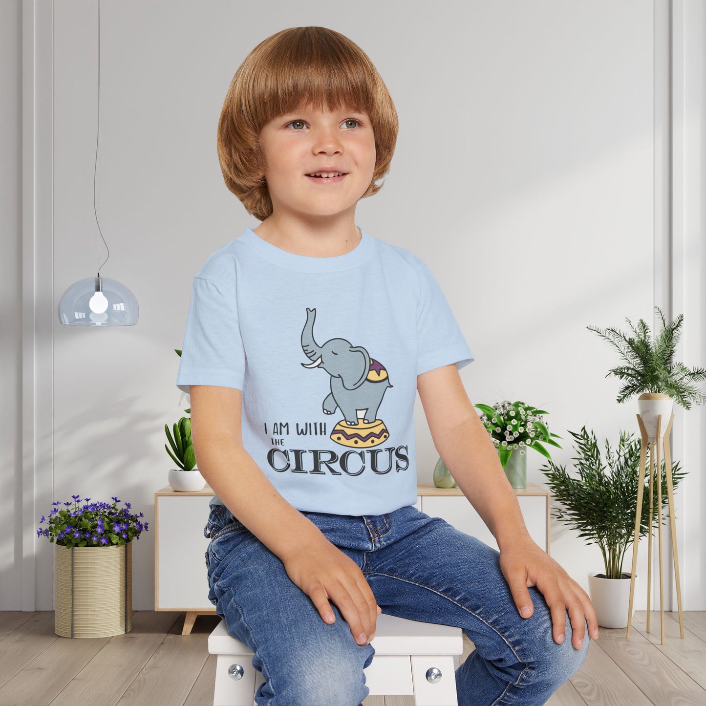 I Am With The Circus (Elephant) Heavy Cotton™ Toddler T-shirt
