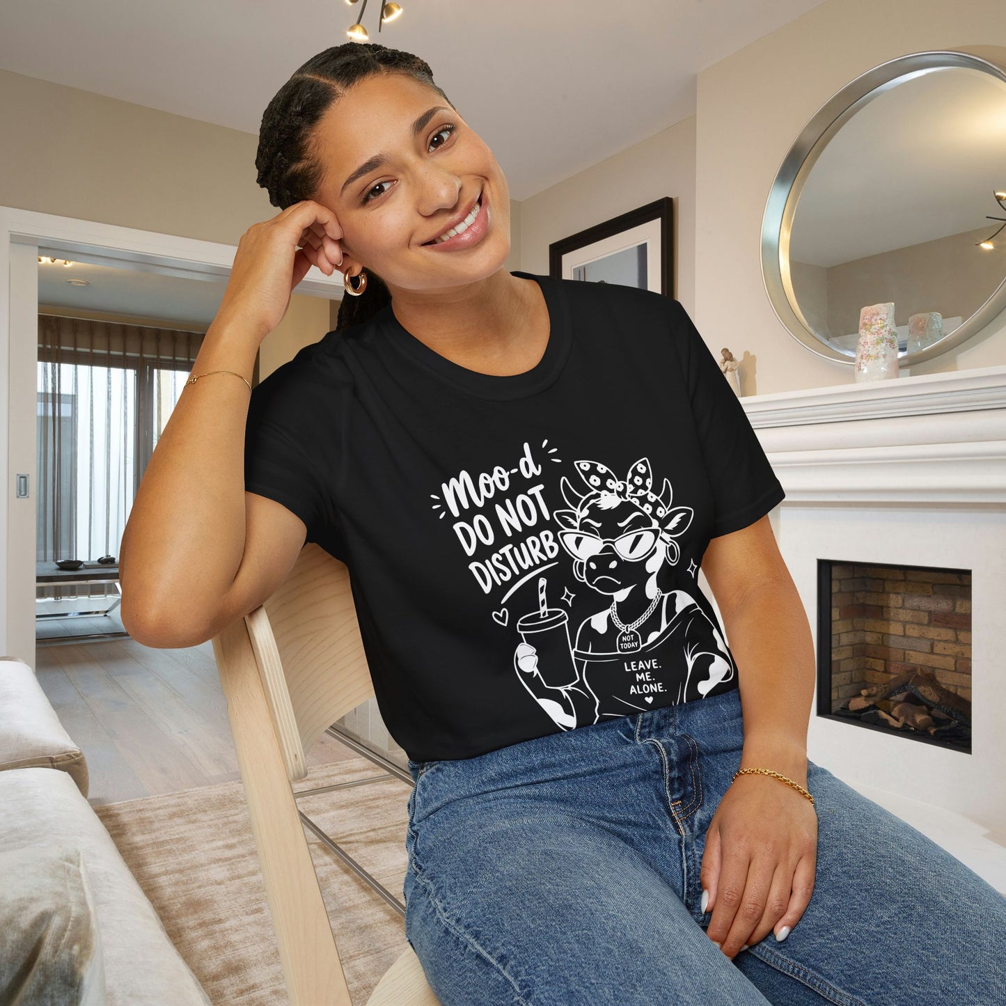 Moo-d: Do Not Disturb Given Adult T-shirt