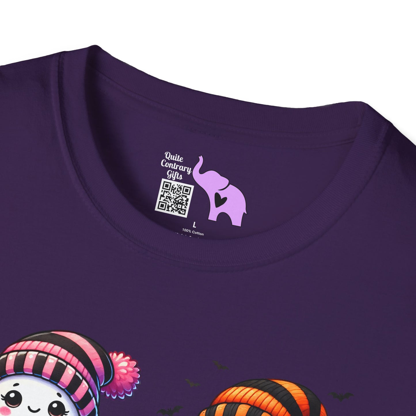 Cute Ghosts w/Pumpkins Adult T-shirt