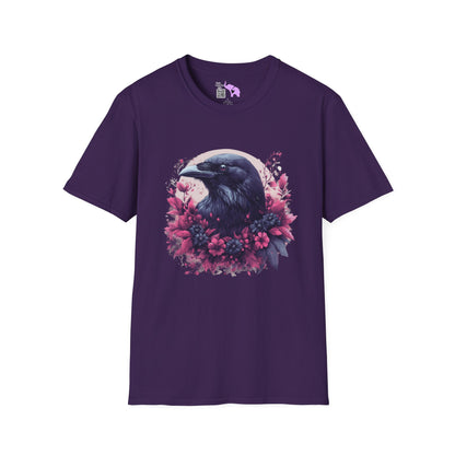 Floral Raven Adult T-shirt