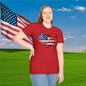 American-Shaped Flag Watercolor Adult T-Shirt