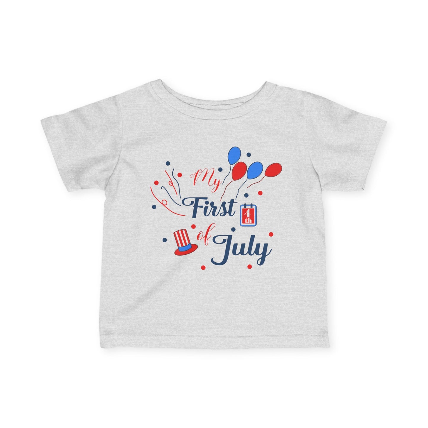 My First 4th of July (Balloons) Infant Soft T-Shirt
