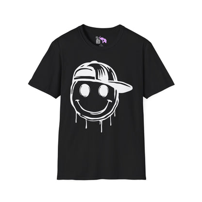 Melty Smiley Face w/Hat Adult T-shirt