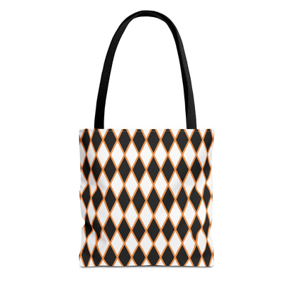 Midnight Ember Harlequin Canvas Tote Bag