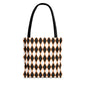 Midnight Ember Harlequin Canvas Tote Bag