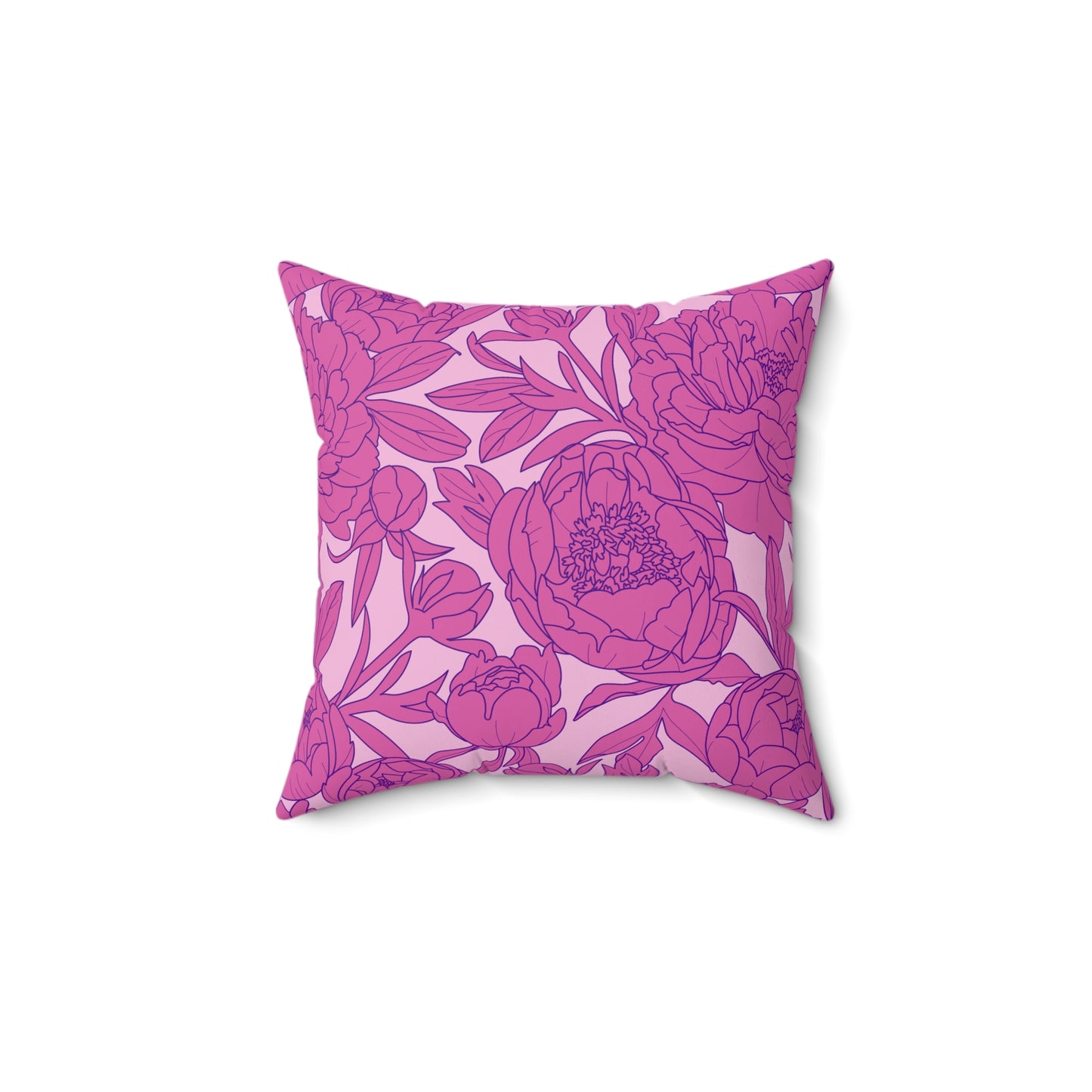 Blush Peony Garden Throw Pillow