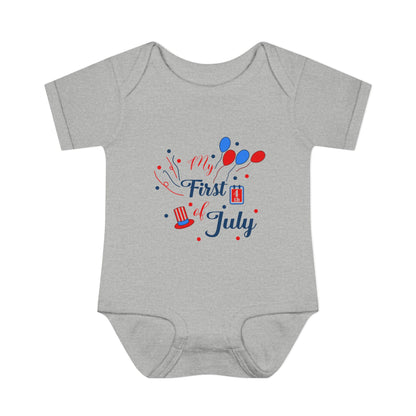 My First 4th of July 2 Baby Rib Bodysuit