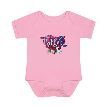 Stardust Baby Milestone Bodysuit-Twelve Months