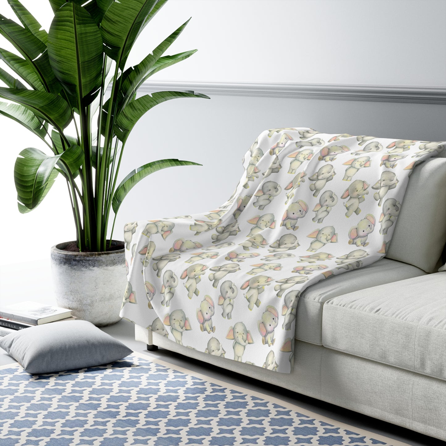 Dancing Elephants Fleece Blanket