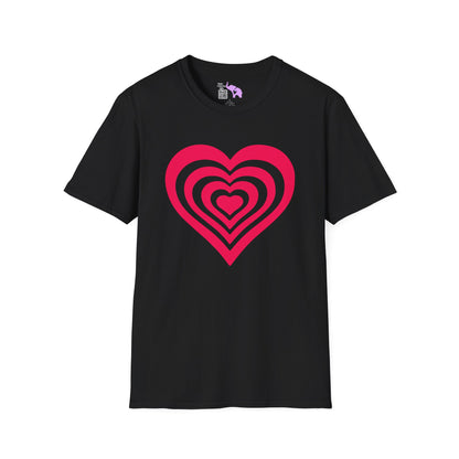 Layered Hearts Adult T-shirt