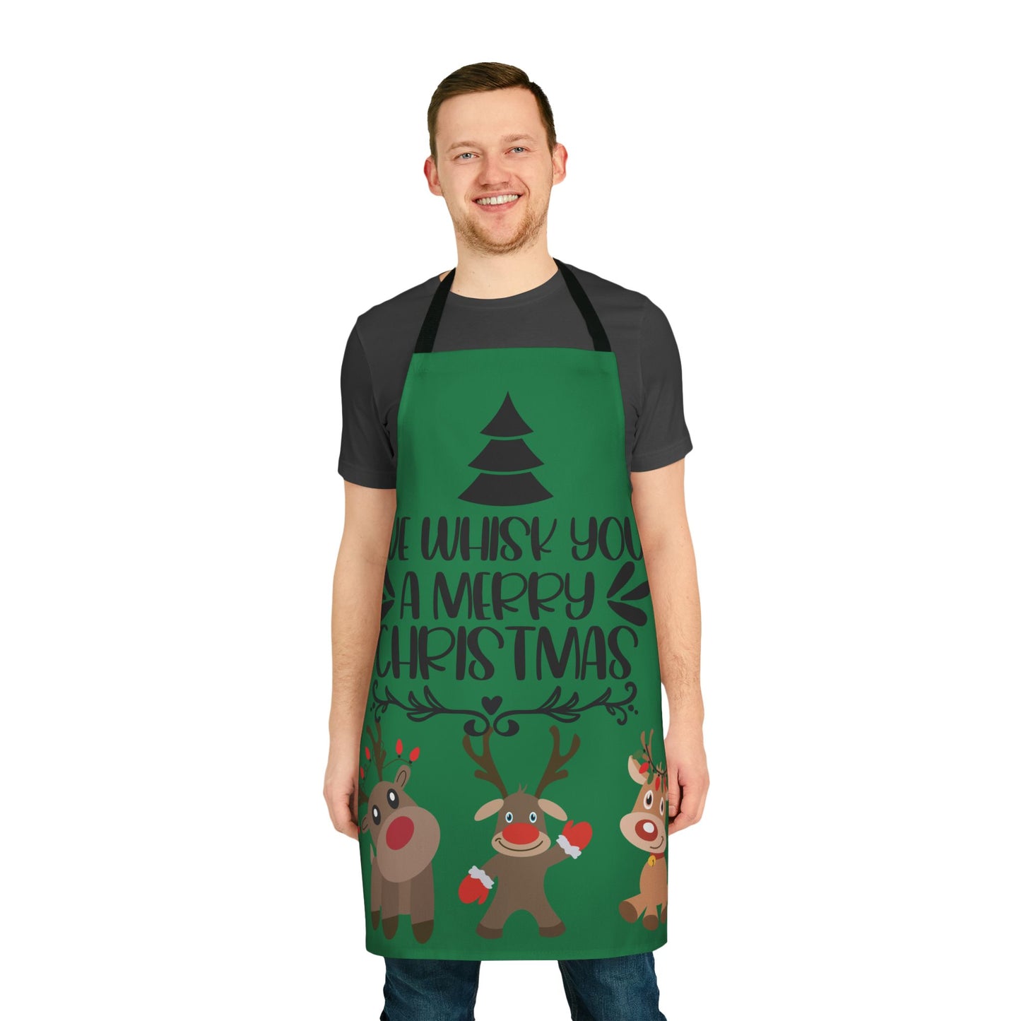 We Whisk You A Merry Christmas Reindeer Apron